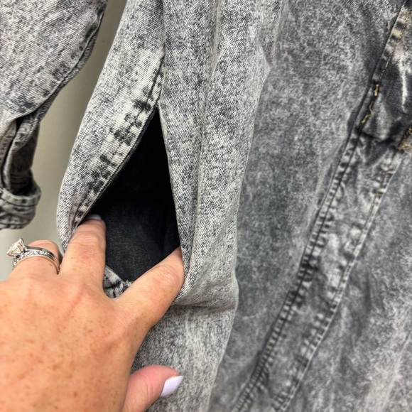 Vintage Don’t Stop Acid Wash Denim Dress - Picture 11 of 13